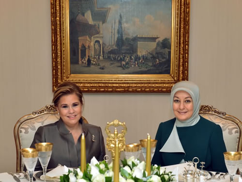 Bayan Gül, Lüksemburg Büyük Düşesi Teresa’yı Çankaya Köşkü’nde Ağırladı